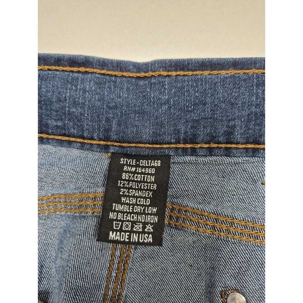 Origin Delta 68 Legit Fit Jeans Mens 40x36 Blue Straight Stretch Denim Made USA
